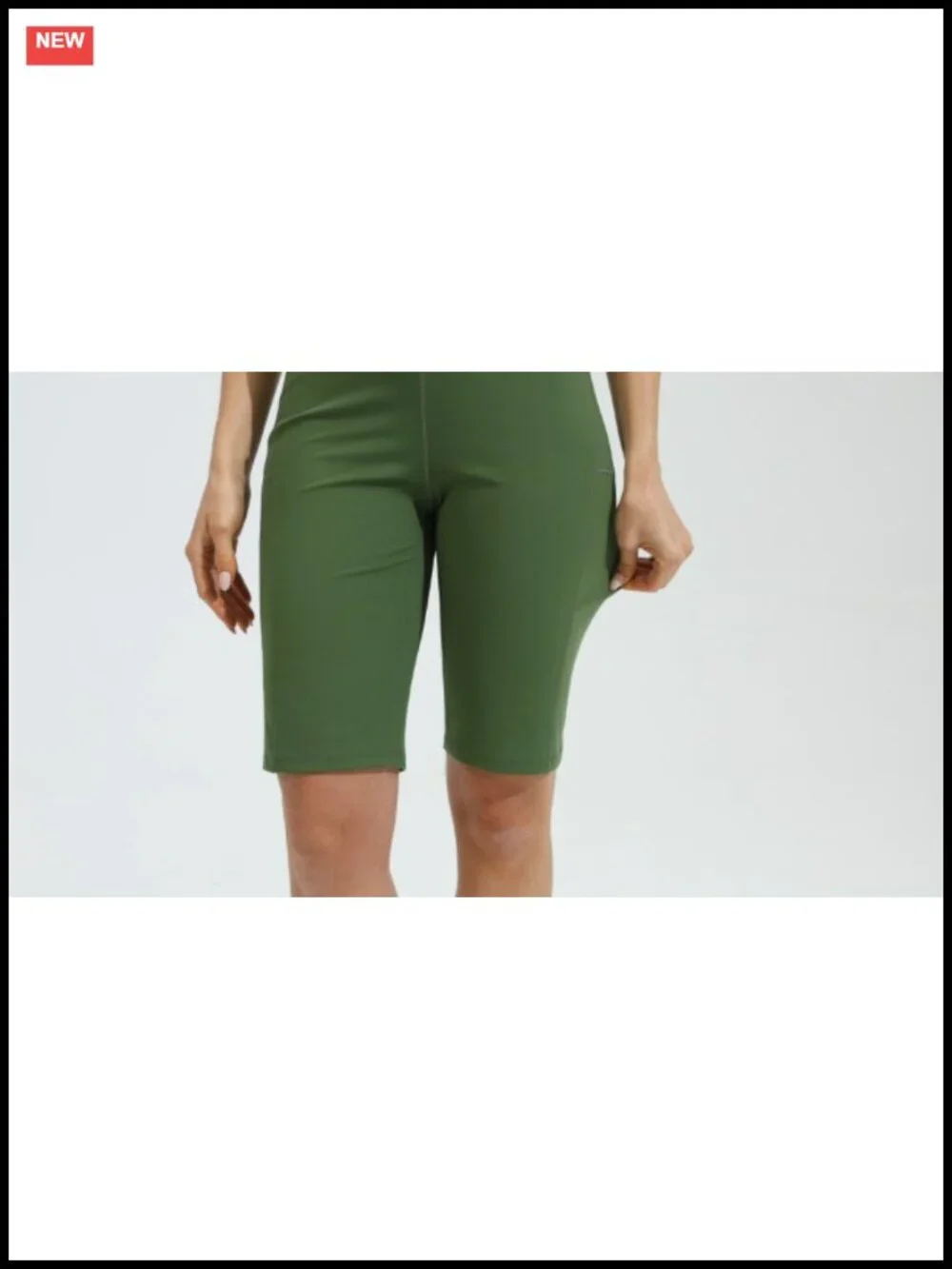 High Waist Crossover Athletic Shorts with Pockets 11